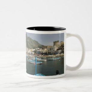 ITALIË, Campania, (Baai van Napels), ISCHIA, FORIO Tweekleurige Koffiemok