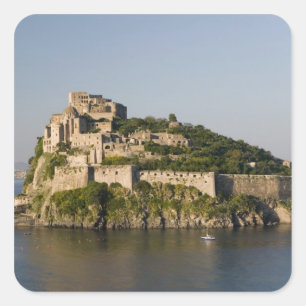 ITALIË, Campania, Golf van Napels), ISCHIA, 2 Vierkante Sticker