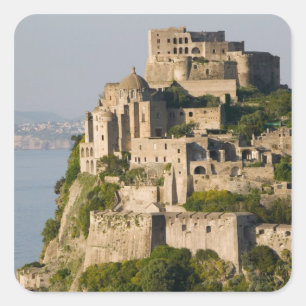 ITALIË, Campania, Golf van Napels), ISCHIA, Vierkante Sticker