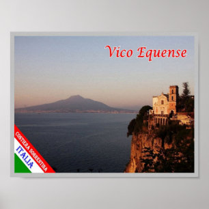 Italië - Campanië - kust van Amalfi - Poster