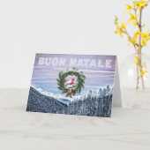 * Italie Carte de Noël italienne Buon Natale (Fleur jaune)