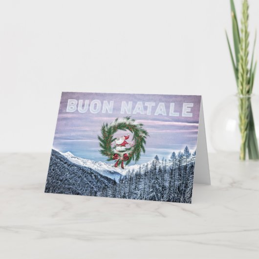 * Italie Carte de Noël italienne Buon Natale (Devant)