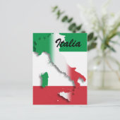 Italie Carte postale drapeau italien (Debout devant)