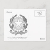Italie Carte postale drapeau italien (Dos)