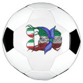 Italie chaotique pain avec drapeau italien (Tourné)