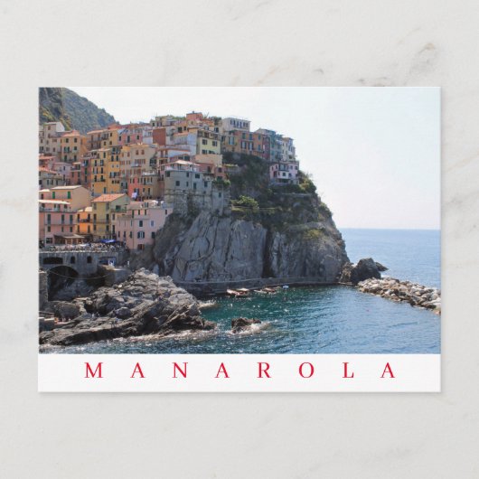 Italië Cinque Terre Manarola uitzicht briefkaart (Voorkant)