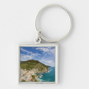 Italië, Cinque Terre, Vernazza, Stad aan de hellin Sleutelhanger