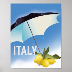 Italië citroenen vintage stijl reisposter poster