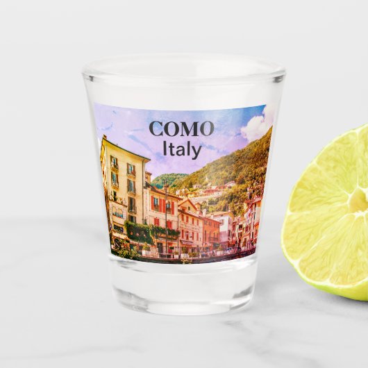 Italië Como  stad Souvenir Shot Glas (Voorkant)
