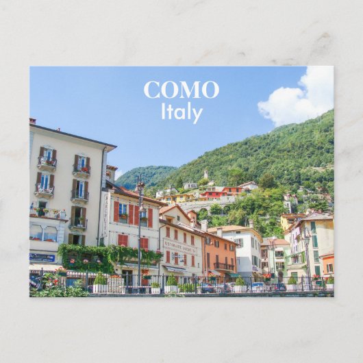 Italië - Como Stadshuizen Briefkaart (Voorkant)