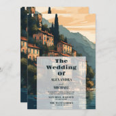 Italië Comomeer Bestemming Bruiloft Kaart (Voorkant / Achterkant)