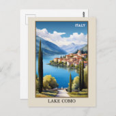 Italië Comomeer Vintage Reizen Briefkaart (Voorkant / Achterkant)