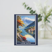 Italië Comomeer Vintage Reizen Briefkaart (Staand voorkant)