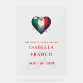 Italie Couple Heart Mariage Bienvenue (Recto)