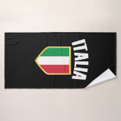 Italie Crest Italie Drapeau Fan de football (Serviette de bain)