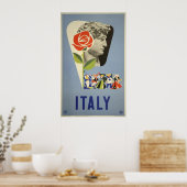 Italië David Statue Vintage Poster (Keuken)
