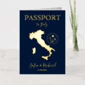 Italie Destination Mariage Gold Carte Passeport Mo (Recto)