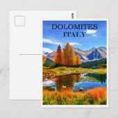 Italië  Dolomieten Bergreizen Briefkaart (Voorkant / Achterkant)
