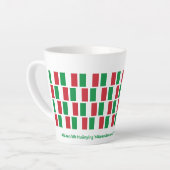 Italie Drapeau Hospitalité Latte Mug (Angle gauche)