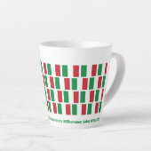 Italie Drapeau Hospitalité Latte Mug (Angle droit)
