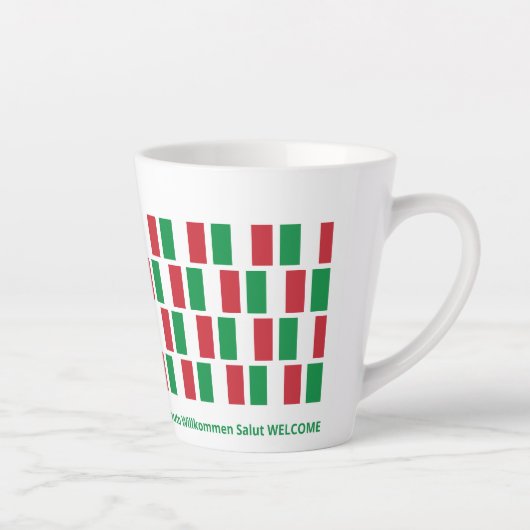 Italie Drapeau Hospitalité Latte Mug (Droite)