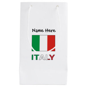 Italië en de Italiaanse vlag met Jouw naam Klein Cadeauzakje