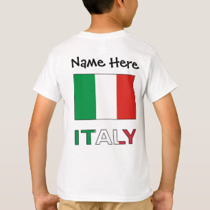 Italië en de Italiaanse vlag met Jouw naam T-shirt