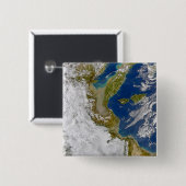 Italië en het Adriatische Zee. Vierkante Button 5,1 Cm (Voorkant /achterkant)