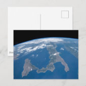 Italië en het eiland Sicilië. Briefkaart (Voorkant / Achterkant)