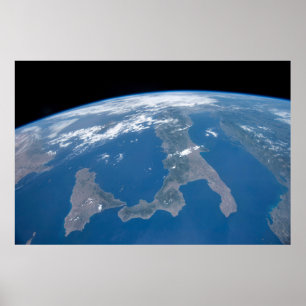 Italië en het eiland Sicilië. Poster