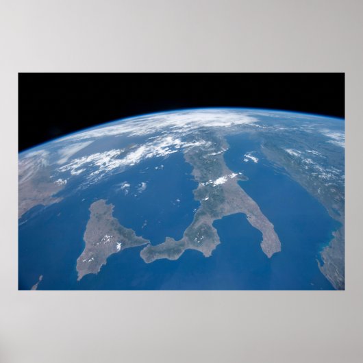 Italië en het eiland Sicilië. Poster (Voorkant)