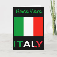 Italië en Italiaanse vlag groene personalisatie he