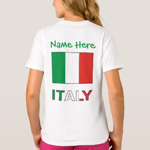 Italië en Italiaanse vlag Groene Personalisatie Me T-shirt