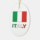 Italië en Italiaanse vlag Keramisch Ornament (Links)