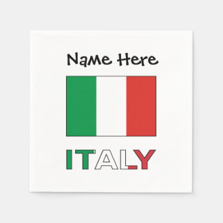 Italië en Italiaanse vlag met uw naam Servet