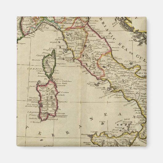 Italië en Sardinië Magneet (Voorkant)