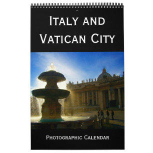 italië en vaticaanstad kalender