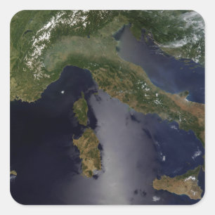 Italië en Zuidoost-Frankrijk Vierkante Sticker