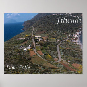Italië - Eolische eilanden - Filicudi - Poster