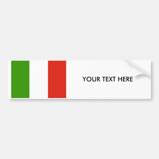 ITALIË FLAG Bumpersticker (Voorkant)