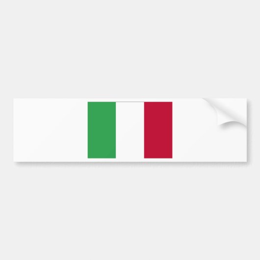 ITALIË FLAG BUMPERSTICKER (Voorkant)
