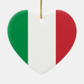 Italië Flag Heart Ornament (Achterkant)