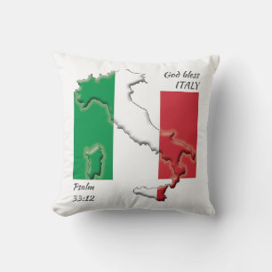 ITALIË FLAG Patriottic Scripting Custom Kussen