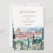 Italië Florence landschap bruiloft uitnodiging (Voorkant)