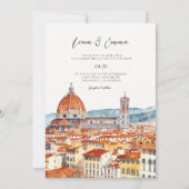Italië Florence landschap bruiloft uitnodiging (Voorkant)