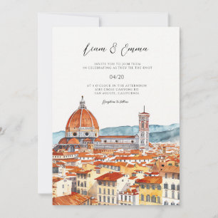 Italie Florence paysage Faire-part de mariage