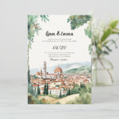 Italie Florence paysage Faire-part de mariage (Debout devant)