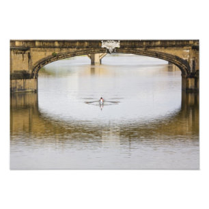 Italië, Florence, Roeien met Foto Afdruk