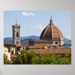Italië, Florence, Uitzicht van de Kathedraal van F Poster