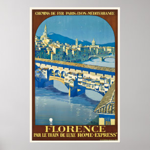 Italië Florence Vintage Reisprint Poster